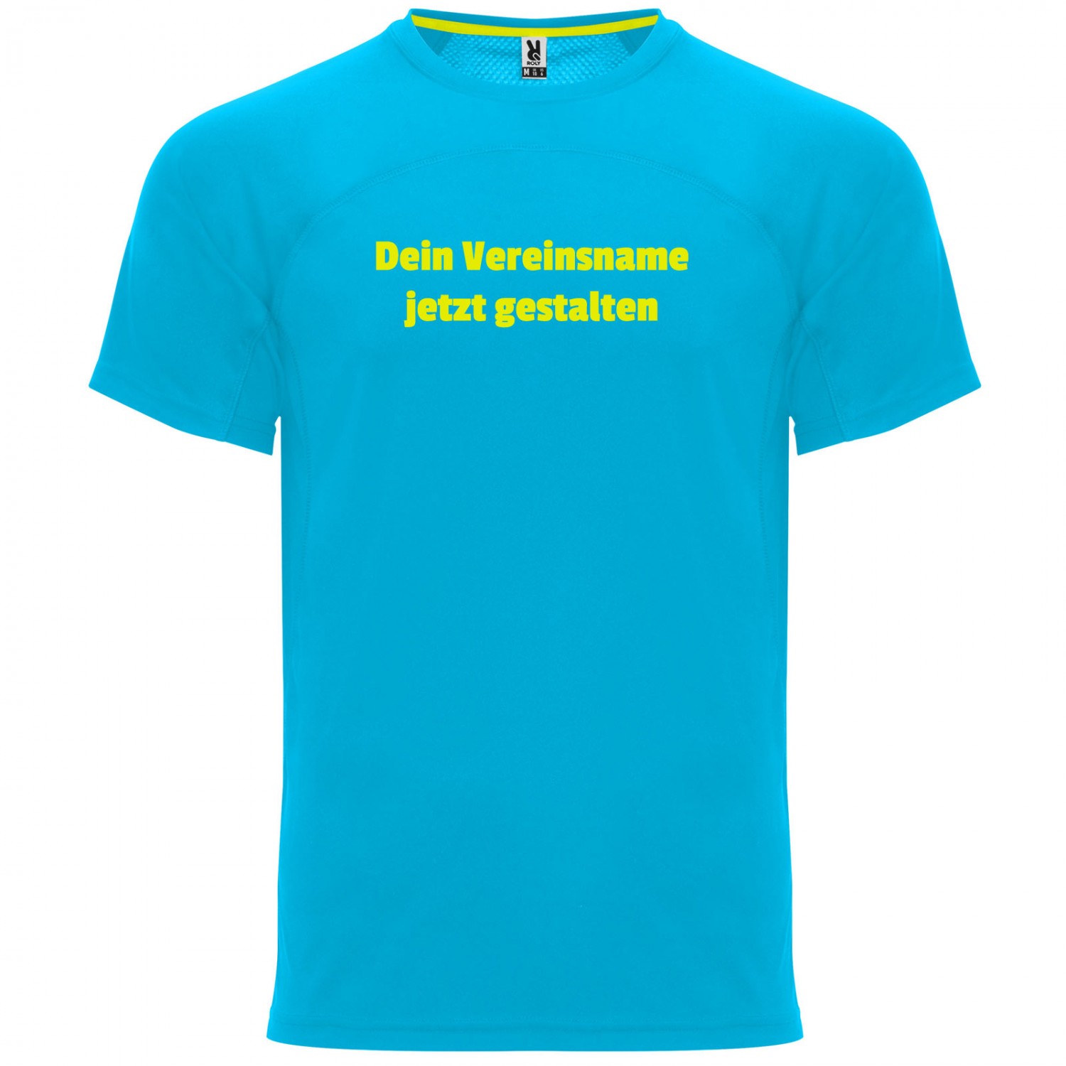0. Foto Funktions-T-Shirt MONACO leicht für Beruf Sport Freizeit mit Druck (Farbe: türkis Größe: 3XL)