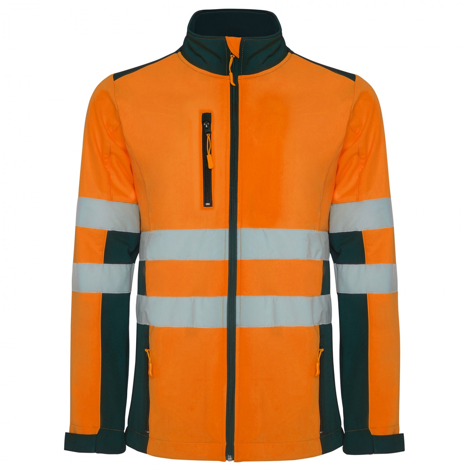 0. Foto Jacke Arbeitsjacke orange HI VIZ ANTARES Softshell auch mit Druck (Größe: XXL)