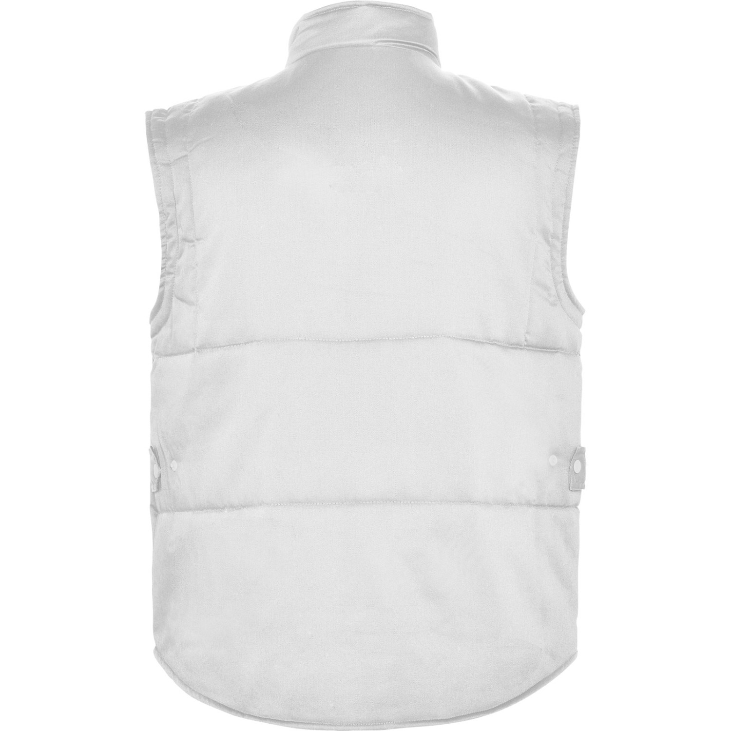 1. Foto Weste ALMANZOR Weiß Arbeitsweste warm Größe S mit Druck