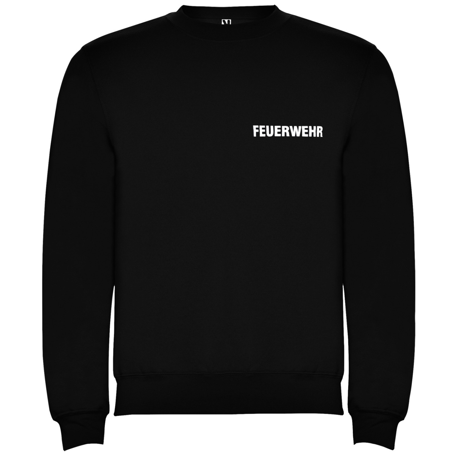 1. Foto Pullover Feuerwehr Sweatshirt mit Aufdruck silber reflektierend (Farbe: schwarz Größe: Kids 9-10J)
