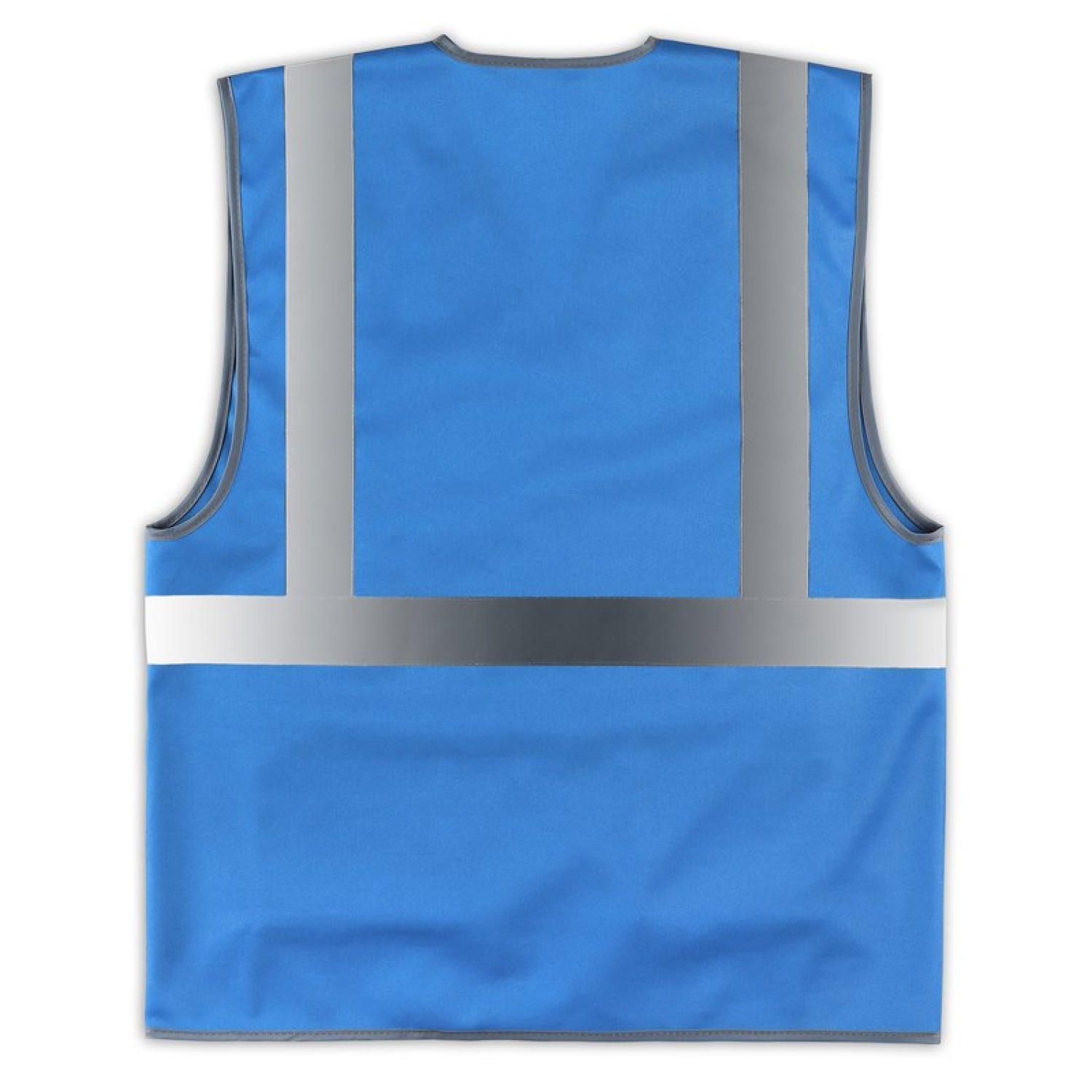 1. Foto Warnweste FUNCTION Reißverschluss und Taschen mit Druck (Farbe: blau Größe: XL)