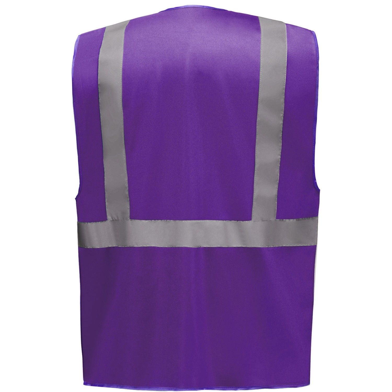 1. Foto Warnweste HVW801 Violett L mit Taschen und Reißverschluss