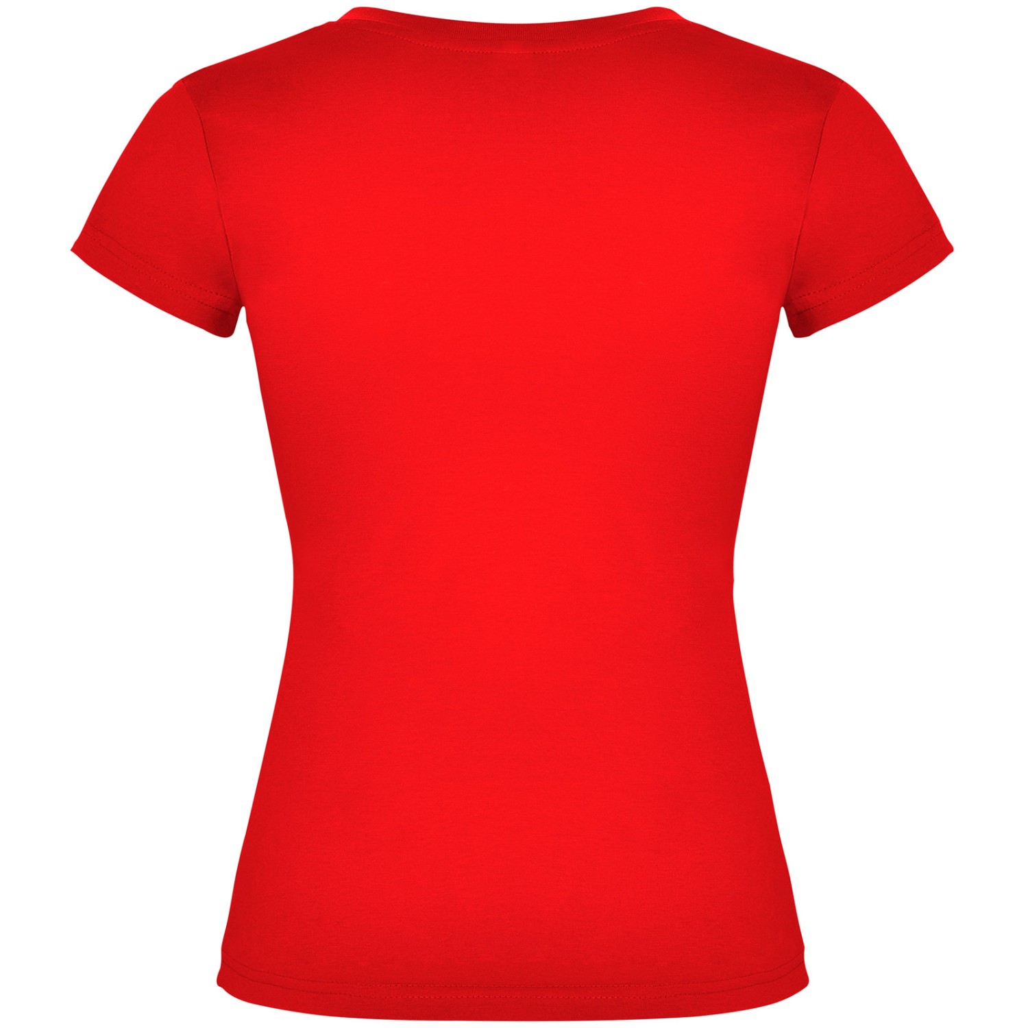 1. Foto Shirt VICTORIA V-Ausschnitt Ladies mit Druck (Farbe: Rot Größe: S)