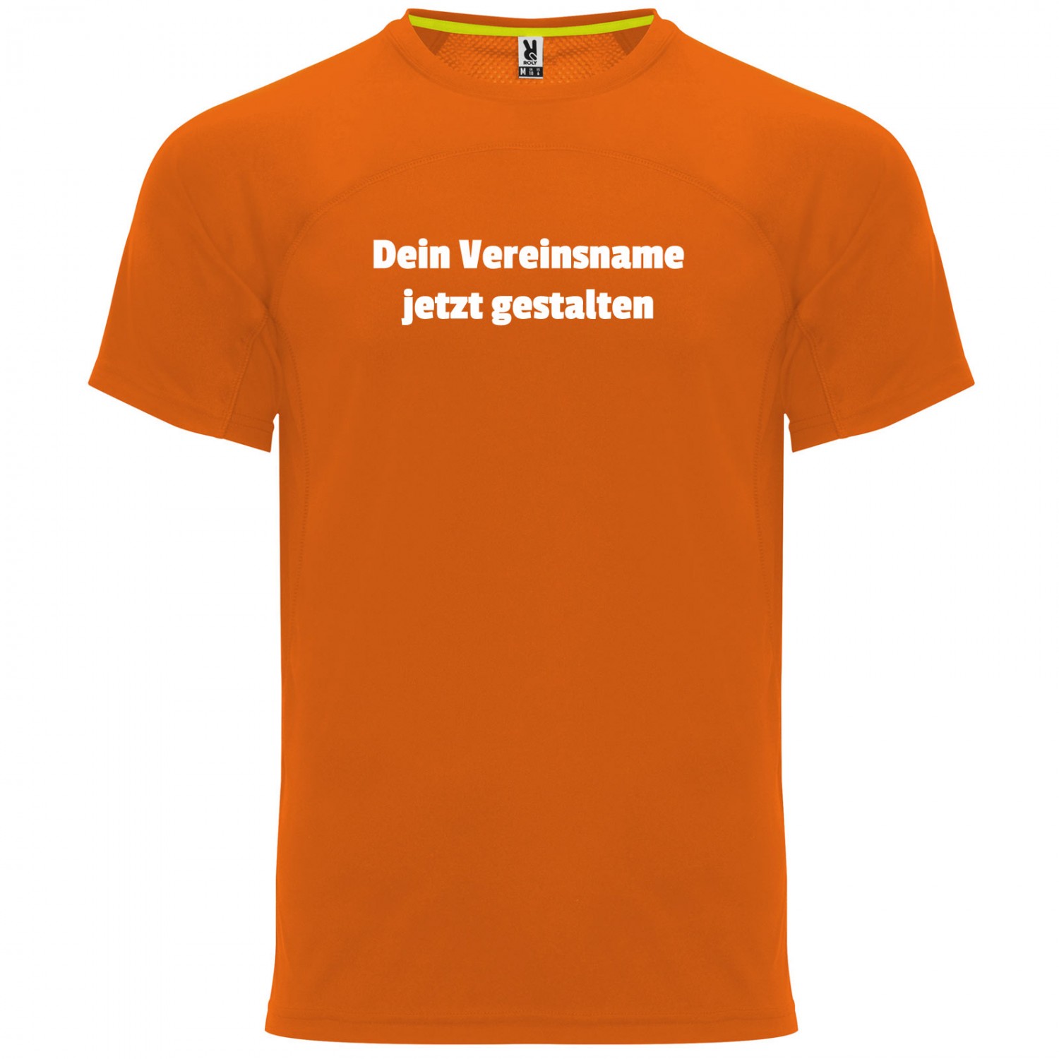 0. Foto Funktions-T-Shirt MONACO leicht für Beruf Sport Freizeit mit Druck (Farbe: orange Größe: S)