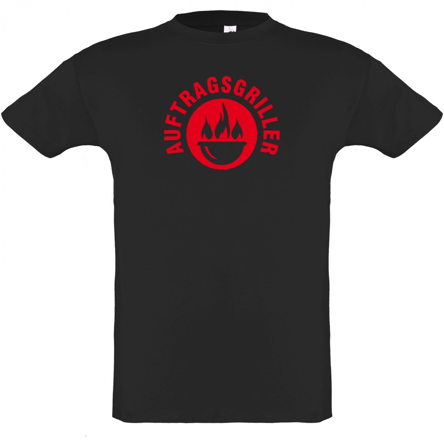 Auftragsgriller T-Shirt BBQ Grillen Shirt schwarz (Größe: M)