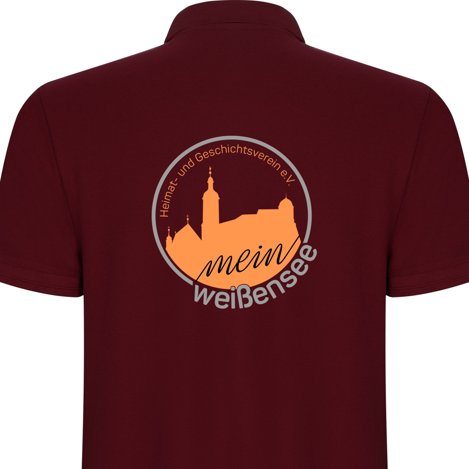 1. Foto Polo Shirt PEGASO Premium mit Logo Text Druck (Farbe: granatrot Größe: XL)