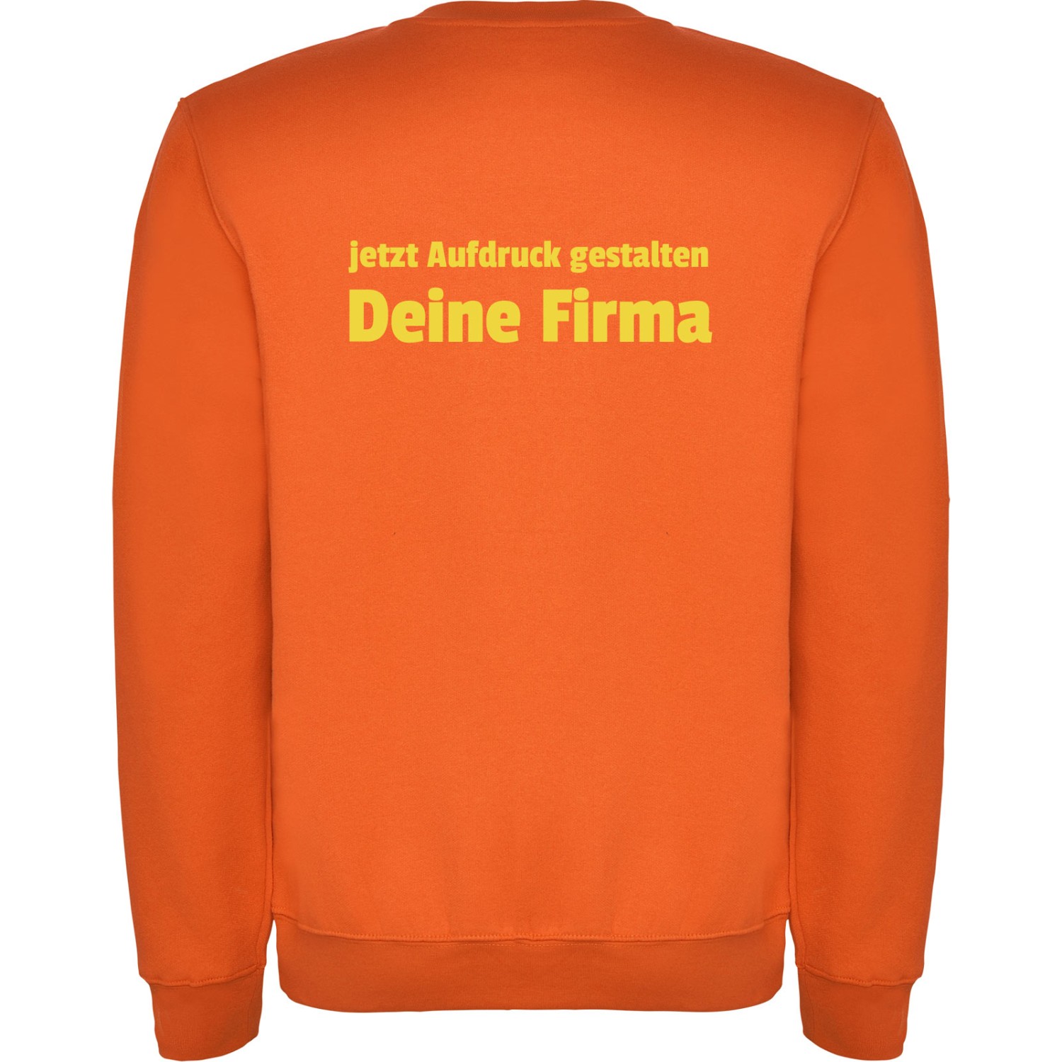 1. Foto Sweatshirt CLASICA Pullover mit Logo Druck (Farbe: orange Größe: M)