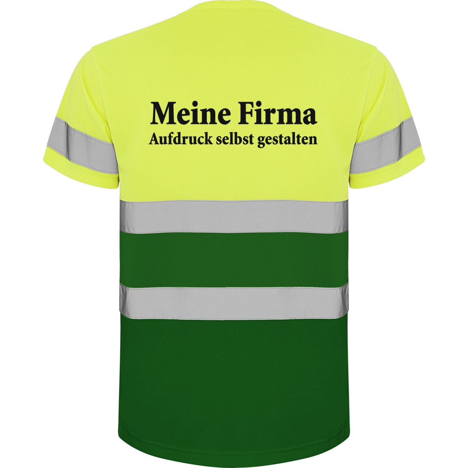 1. Foto T-Shirt DELTA Grün Gelb XL reflektierend HI VIZ für Forst Garten