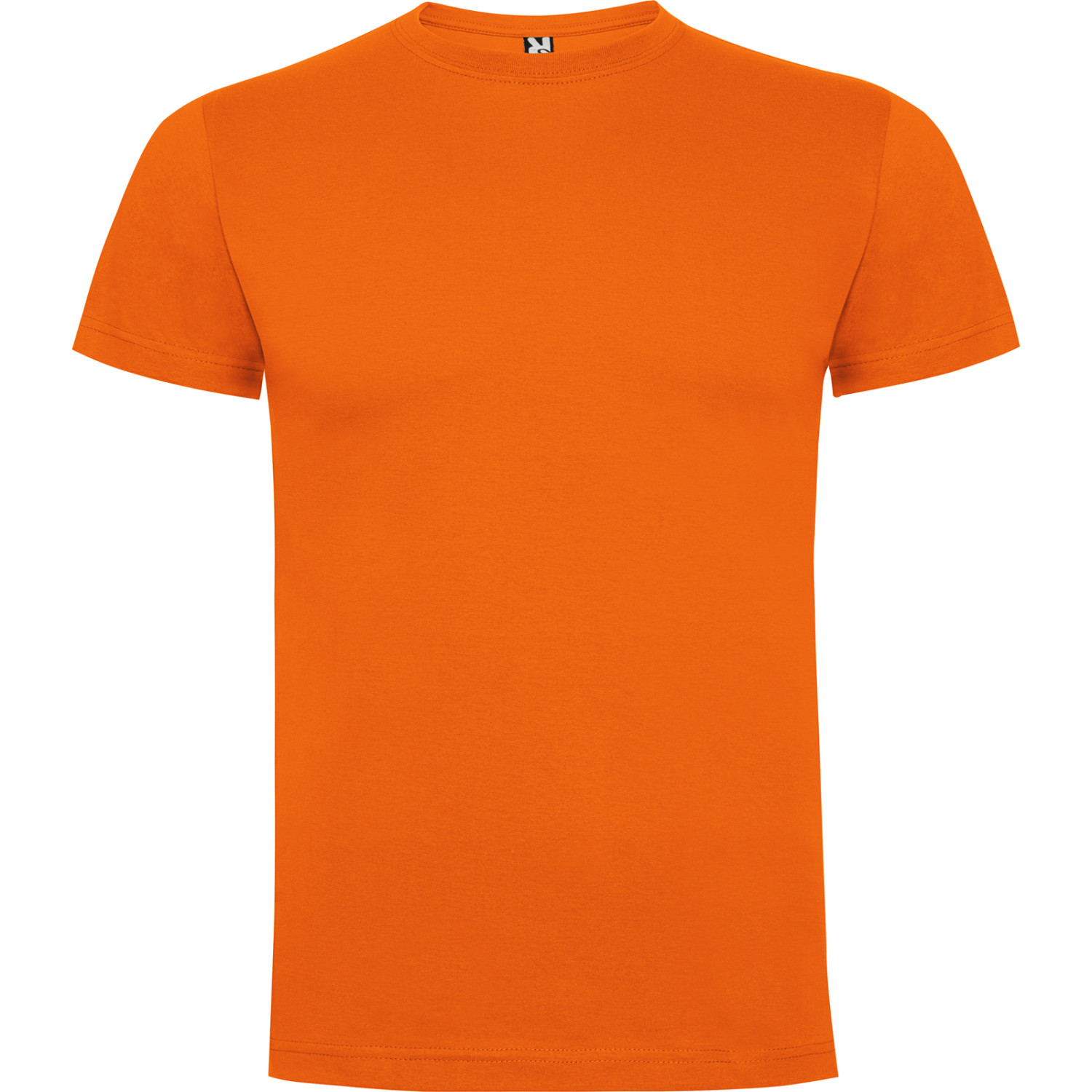 T-Shirt DOGO Premium Schwarz Größe L Roly Markenshirt Orange