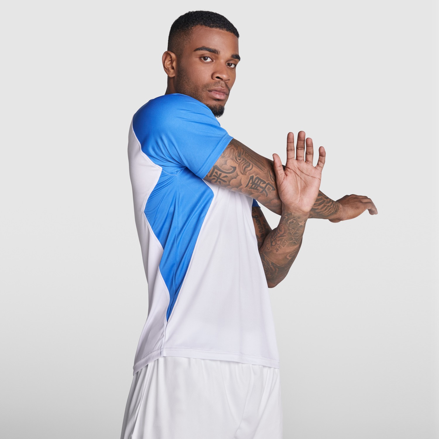 3. Foto Trikot Sportshirt BUGATTI Weiß-Blau Kinder 4 Jahre mit Druck