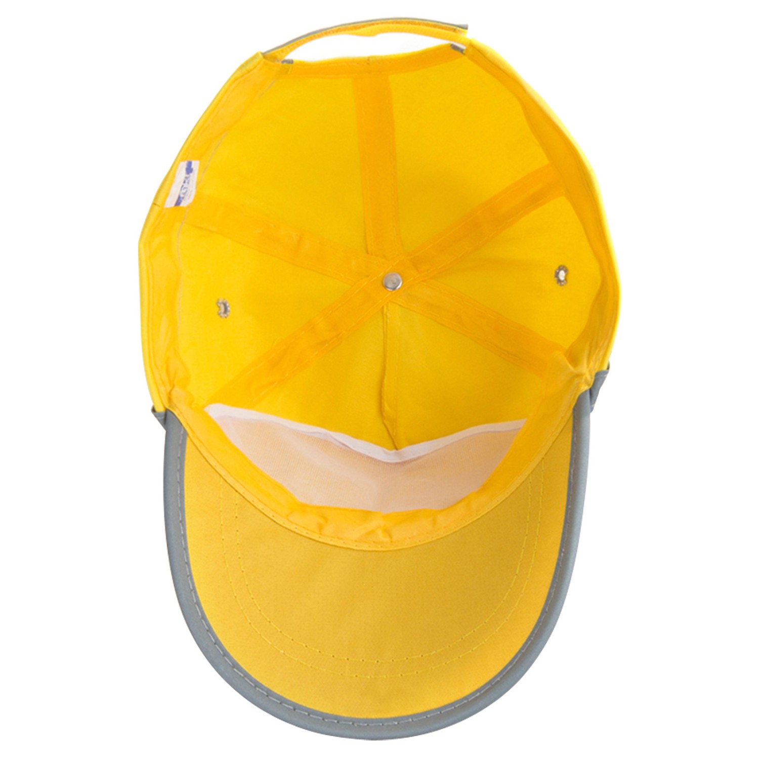 2. Foto Cap TAREA Basecap Mütze Reflexstreifen HI VIZ mit Druck (Farbe: gelb)