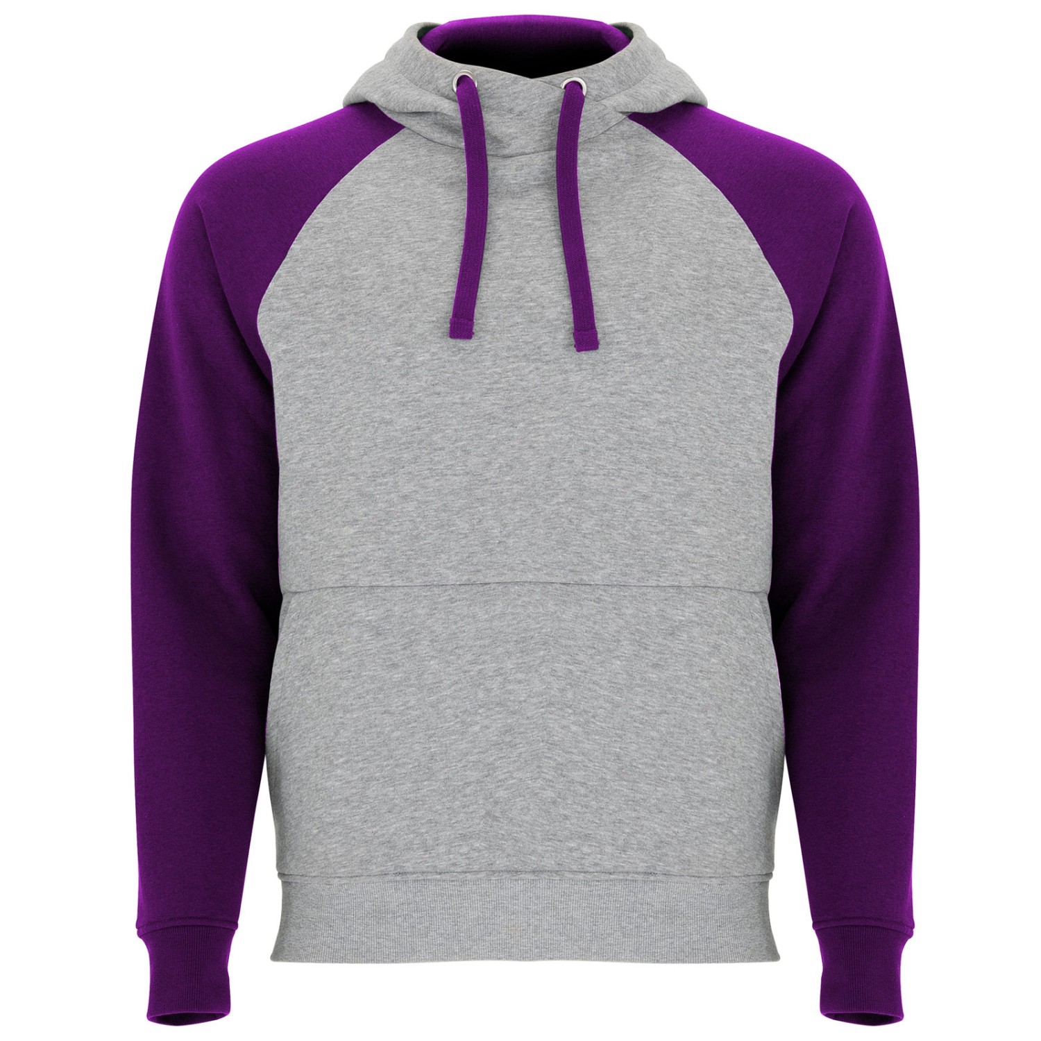 Hoodie BADET mit Druck Text Logo (Farbe: Dunkelgrün Grau Größe: XL) Violett Grau