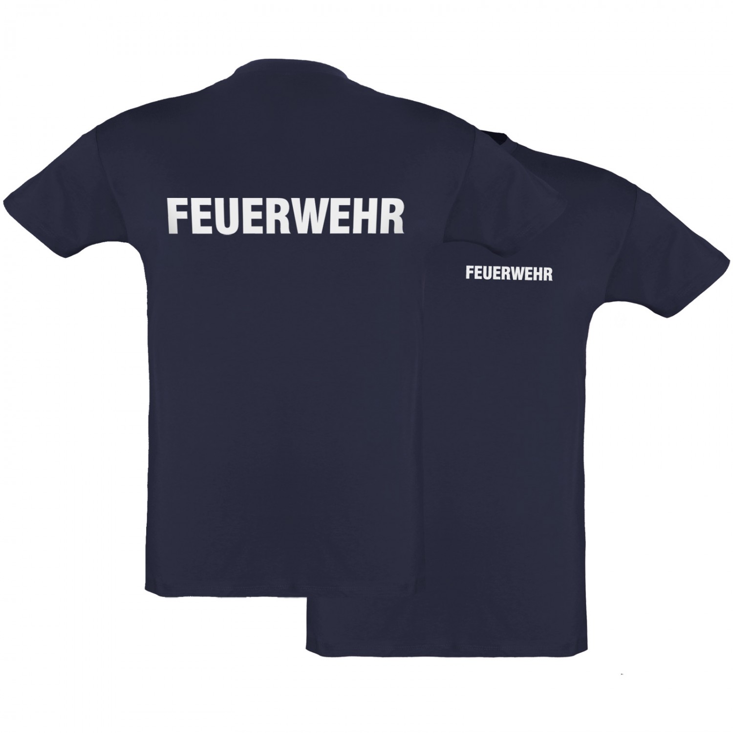 1. Foto Feuerwehr T-Shirt mit Druck reflektierend Shirt beidseitig (Größe: L)