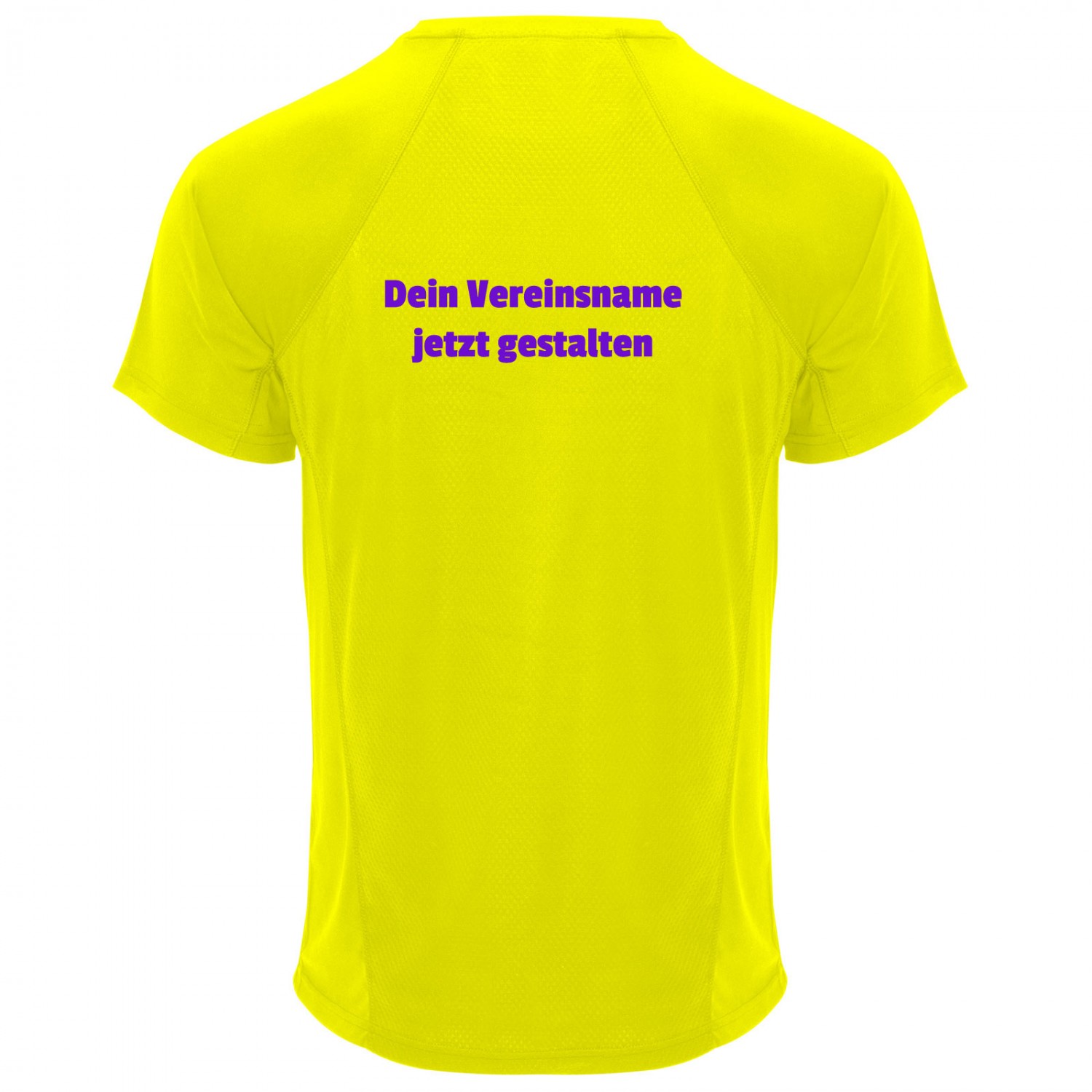 1. Foto Funktions-T-Shirt MONACO leicht für Beruf Sport Freizeit mit Druck (Farbe: leuchtgelb Größe: XL)