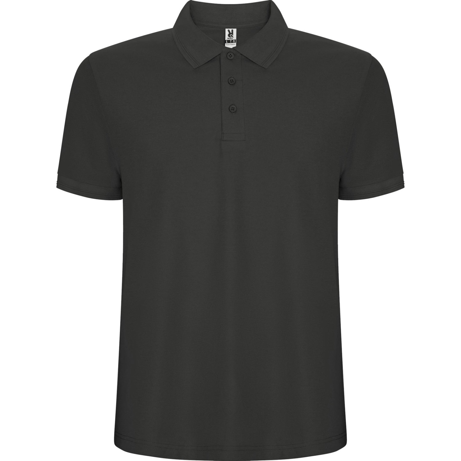 0. Foto Polo Shirt PEGASO Premium mit Logo Text Druck (Farbe: graphit Größe: 3XL)