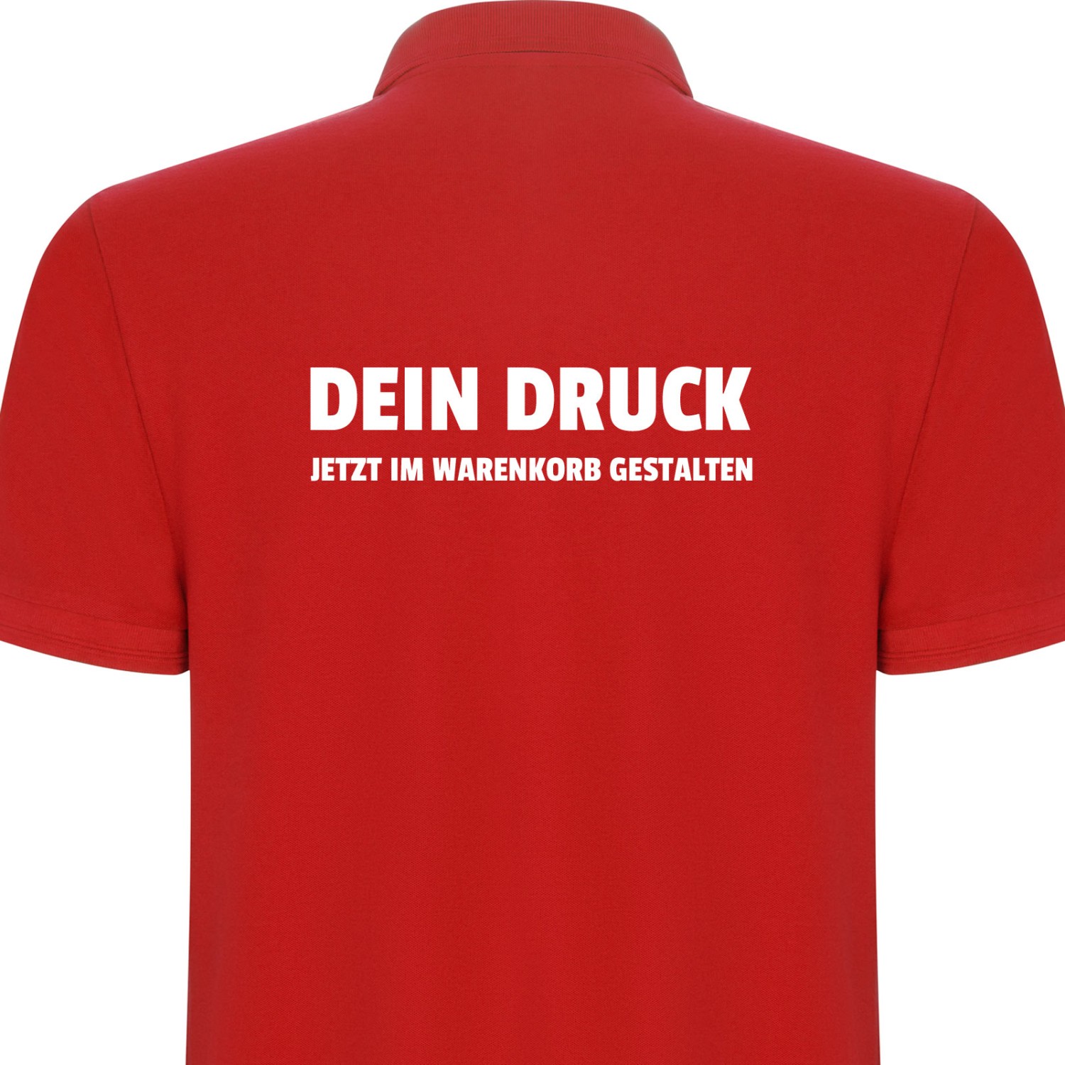 1. Foto Polo Shirt PEGASO Premium mit Logo Text Druck (Farbe: rot Größe: M)