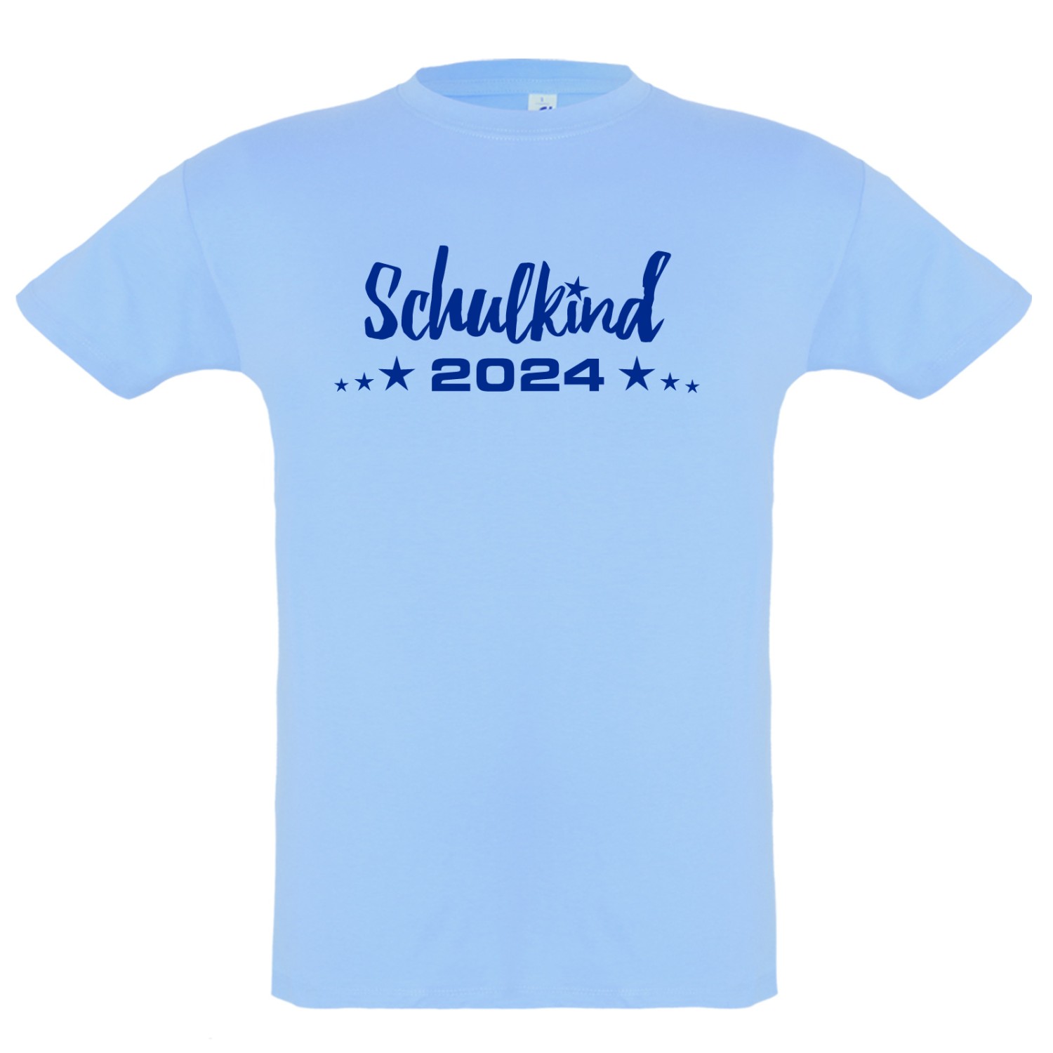 Schulkind 2024 T-Shirt Kinder Schulanfang Einschulung Geschenk (Farbe: limette Größe: 118/128) skyblau