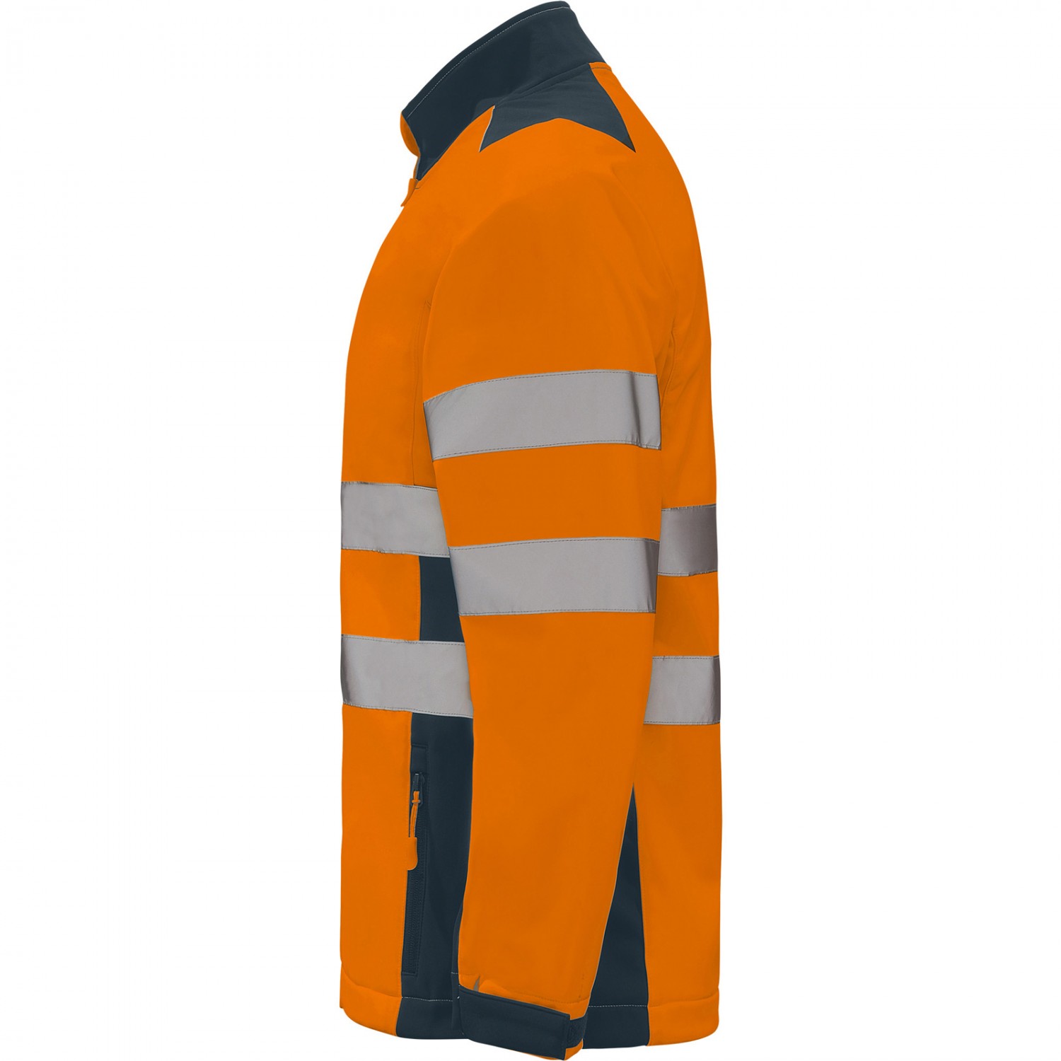 2. Foto Jacke Arbeitsjacke orange HI VIZ ANTARES Softshell auch mit Druck (Größe: XXL)