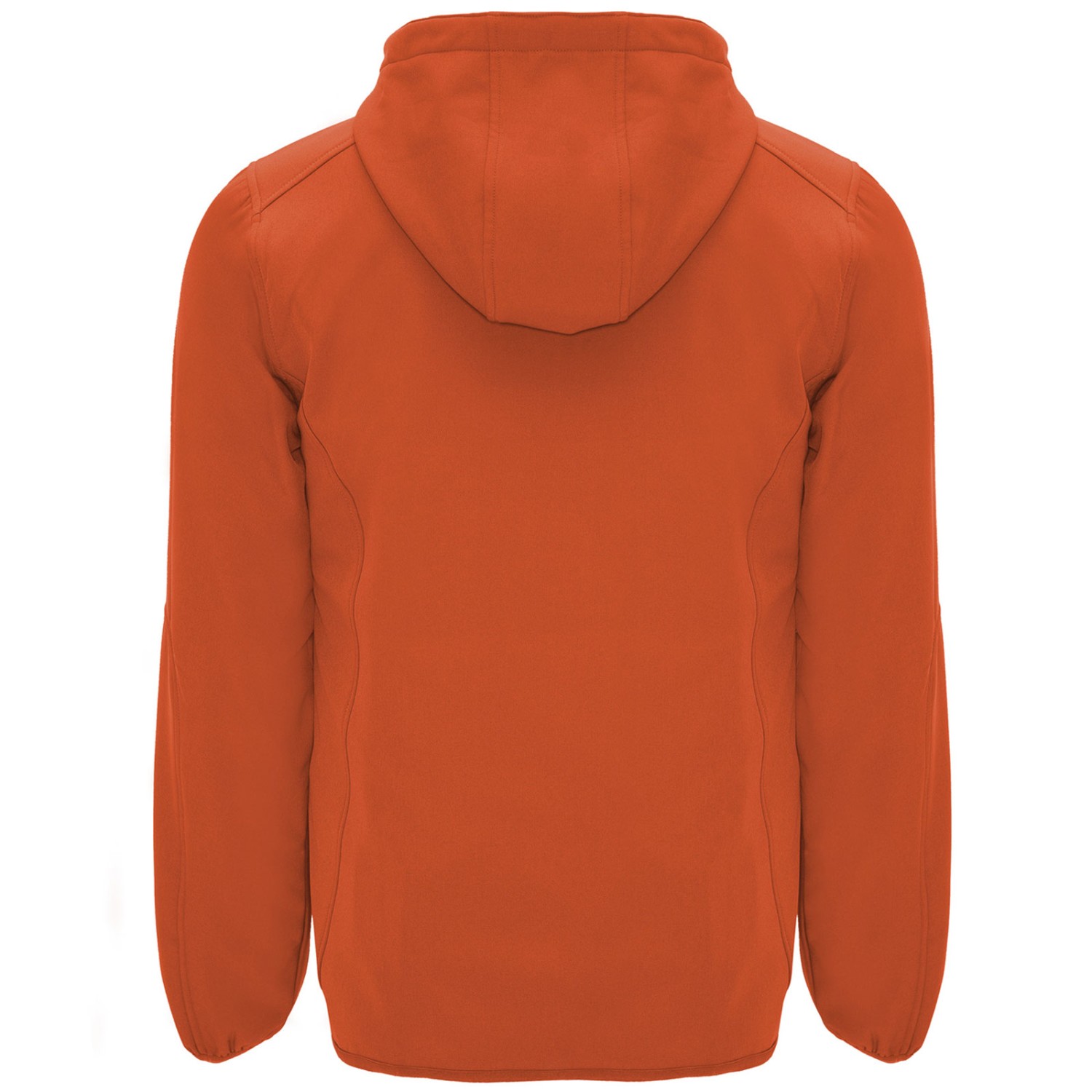 1. Foto Softshell Jacke Siberia Kapuze Orange M farbigbedrucken lassen