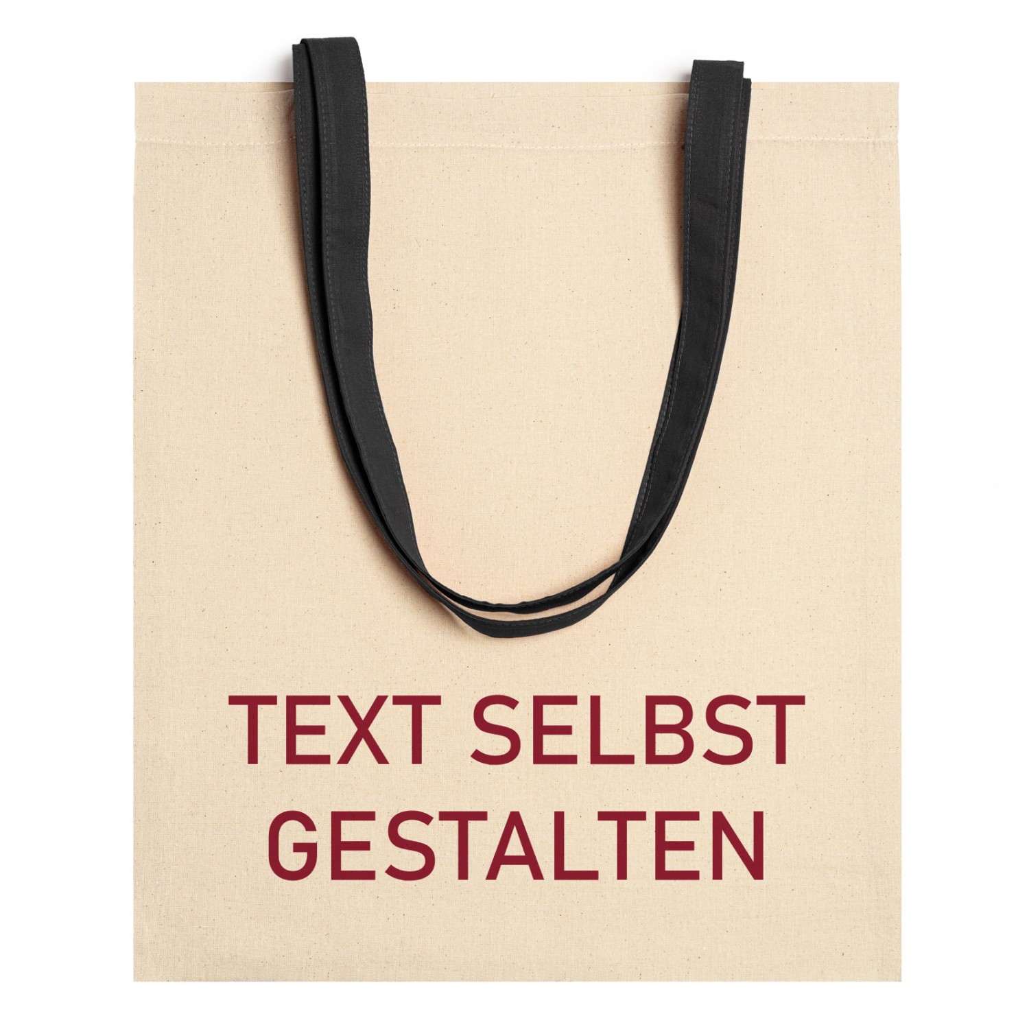 Tasche Beutel Stofftasche mit Foto Logo bedrucken (Henkelfarbe: schwarz)
