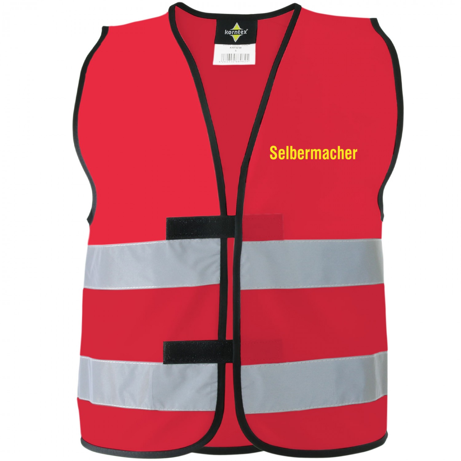 3. Foto Warnweste Funktionsweste COLOR Rot 4XL mit Druck selbst gestalten