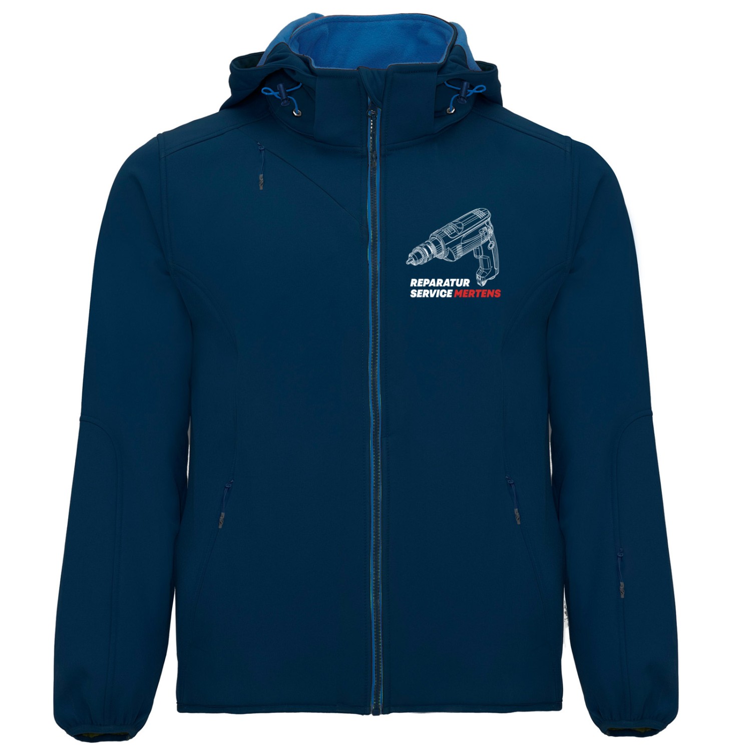 2. Foto Softshell Jacke Siberia Arbeitsjacke 2-lagig mit Kapuze (Farbe: navy blau Größe: XS)