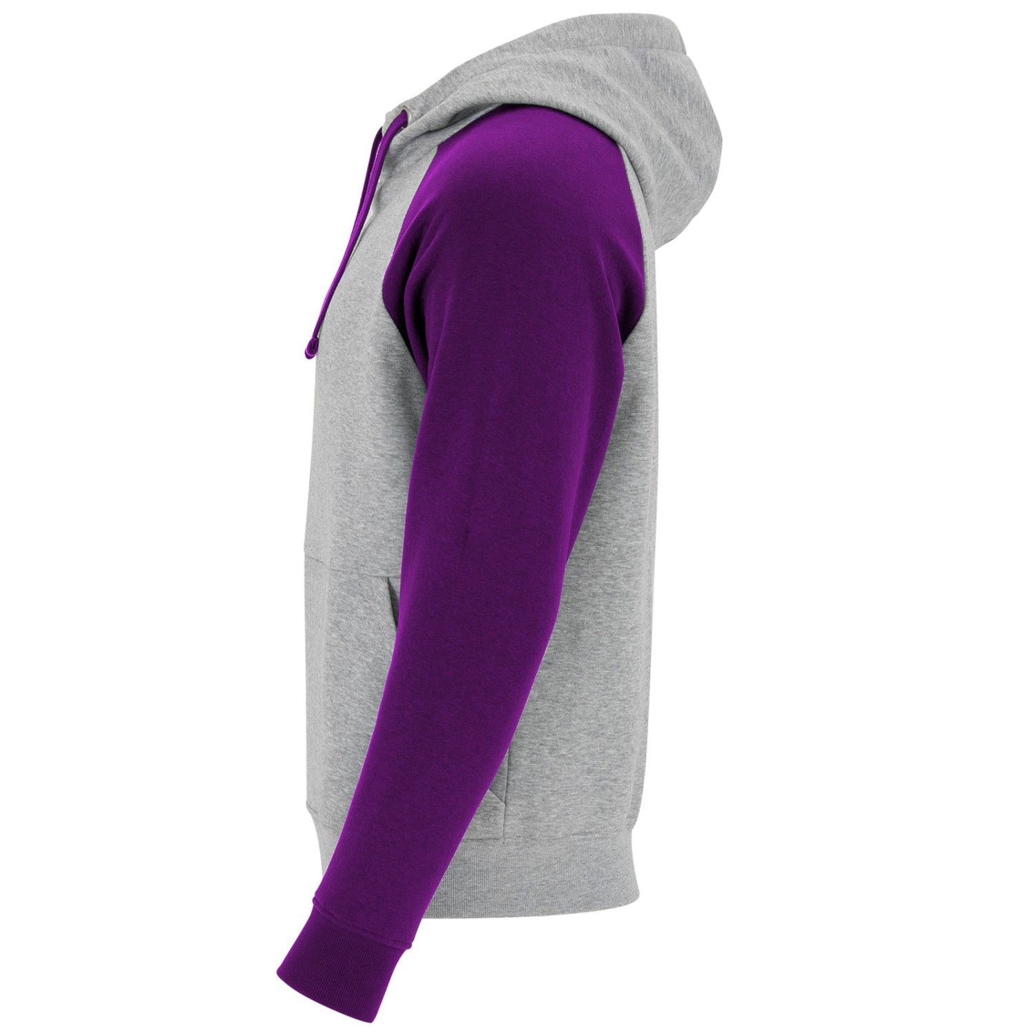 2. Foto Hoodie BADET mit Druck Text Logo (Farbe: Violett Grau Größe: S)