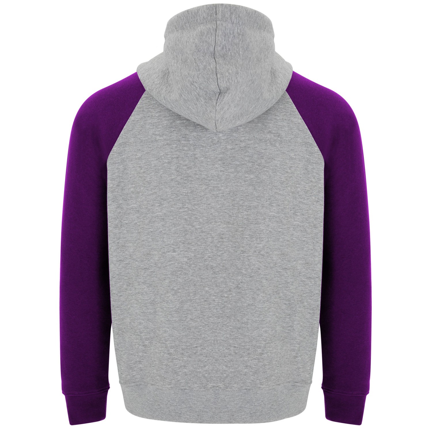 1. Foto Hoodie BADET mit Druck Text Logo (Farbe: Violett Grau Größe: S)