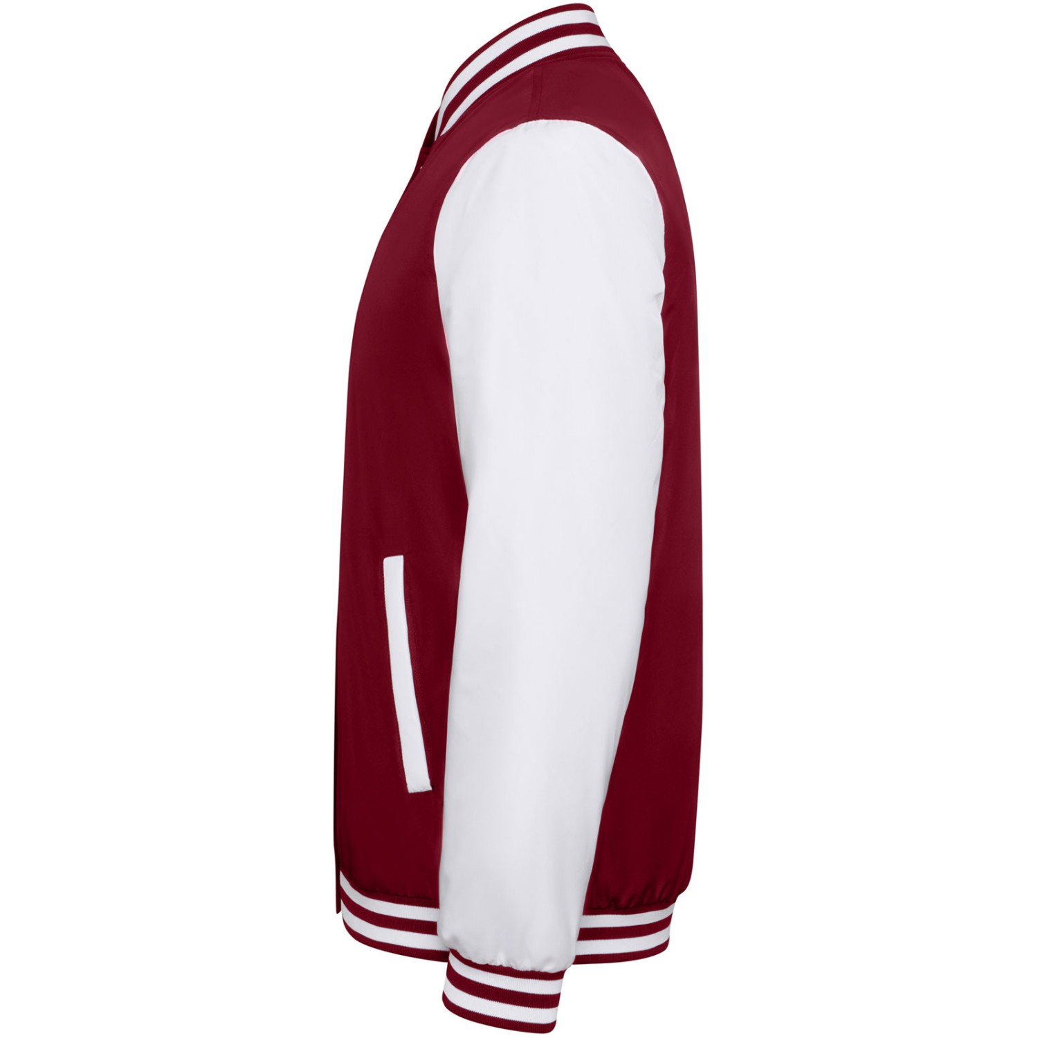 2. Foto College Jacke CALIFORNIA mit Logo Druck (Farbe: Rot Weiß Größe: S)