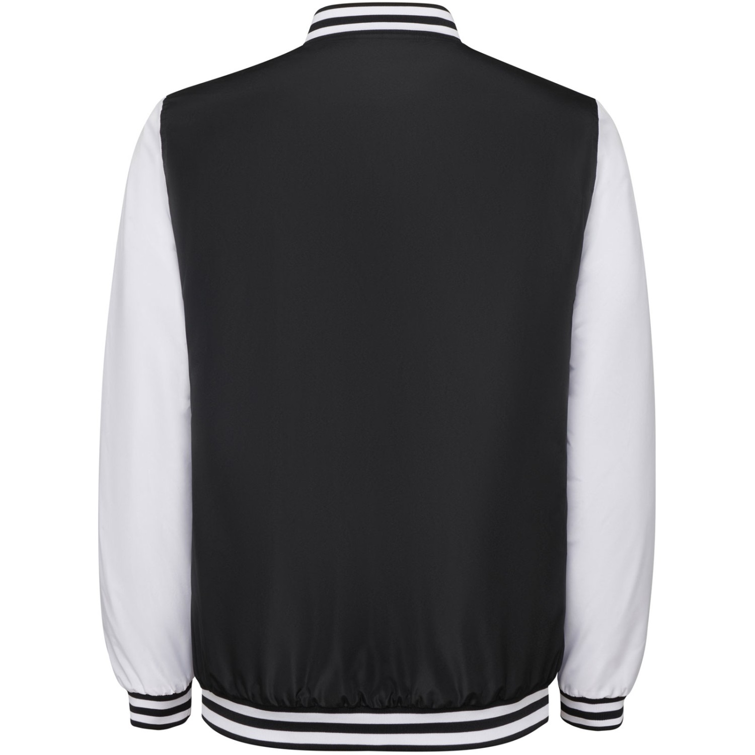 1. Foto College Jacke CALIFORNIA mit Logo Druck (Farbe: Schwarz Weiß Größe: S)