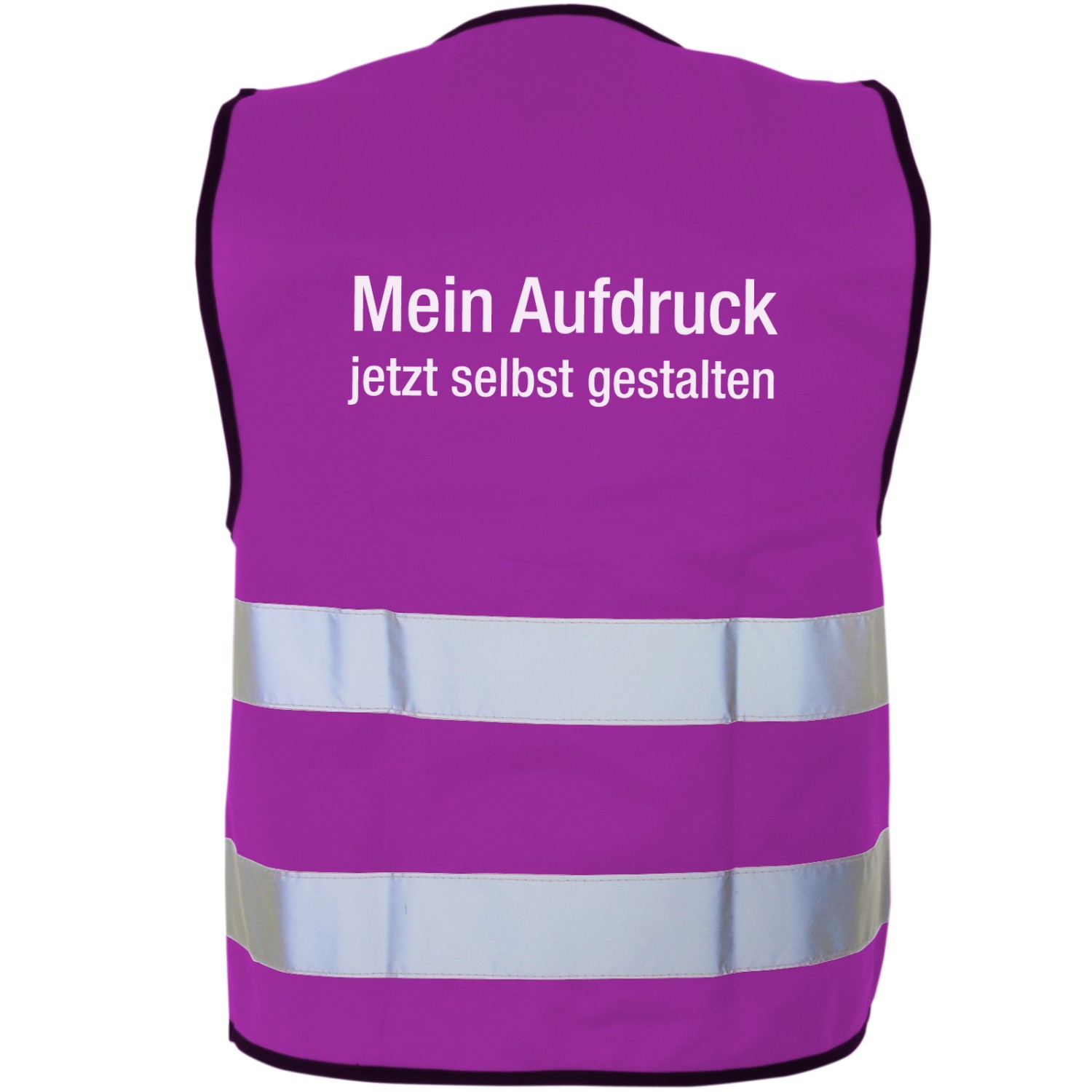2. Foto Warnweste Violett Funktionsweste COLOR Größe M mit Druck