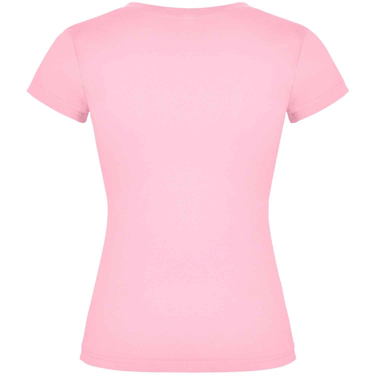 1. Foto Shirt VICTORIA V-Ausschnitt Rosa Ladies Größe XL mit Druck