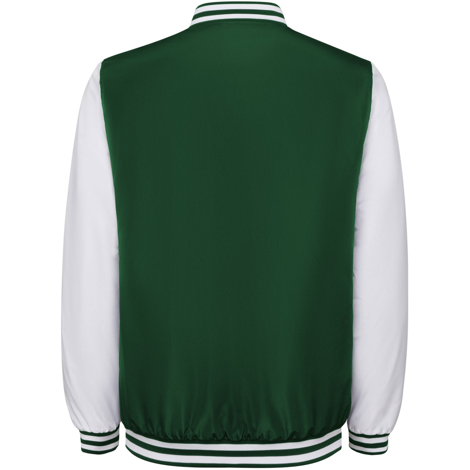 1. Foto College Jacke CALIFORNIA mit Logo Druck (Farbe: Grün Weiß Größe: S)