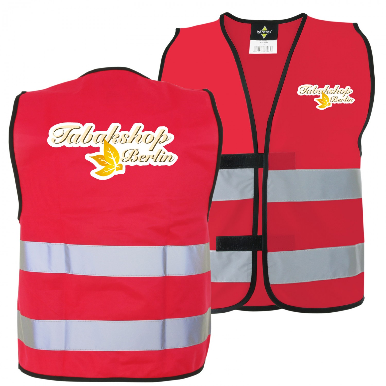 1. Foto Warnweste Funktionsweste COLOR Rot 4XL mit Druck selbst gestalten