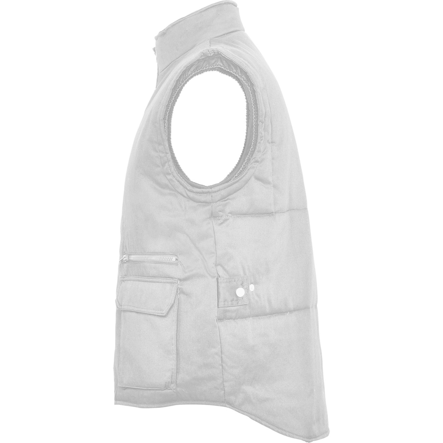 2. Foto Weste ALMANZOR Weiß Arbeitsweste warm Größe S mit Druck
