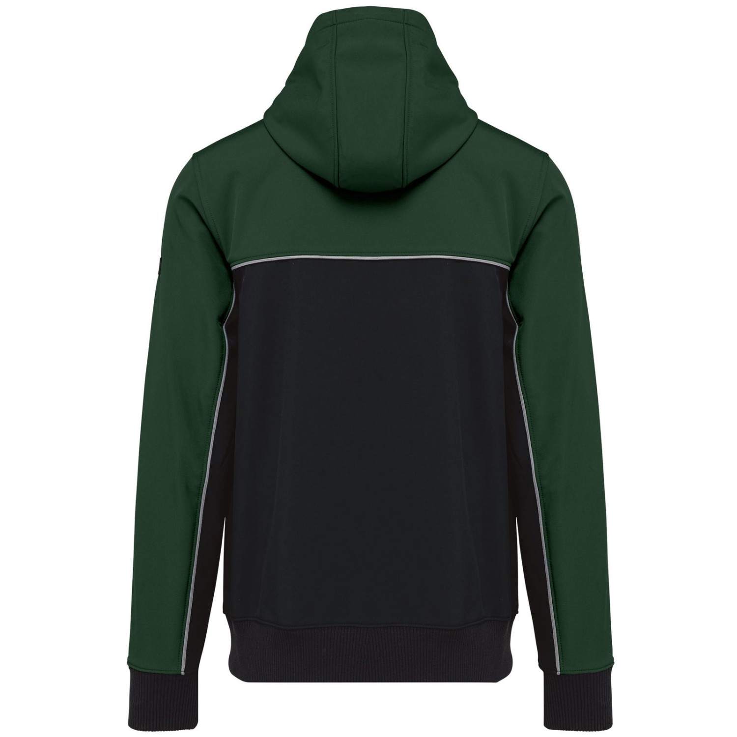 1. Foto Softshell Jacke GEDSER Grün-Schwarz Größe S mit Druck Logo Namen