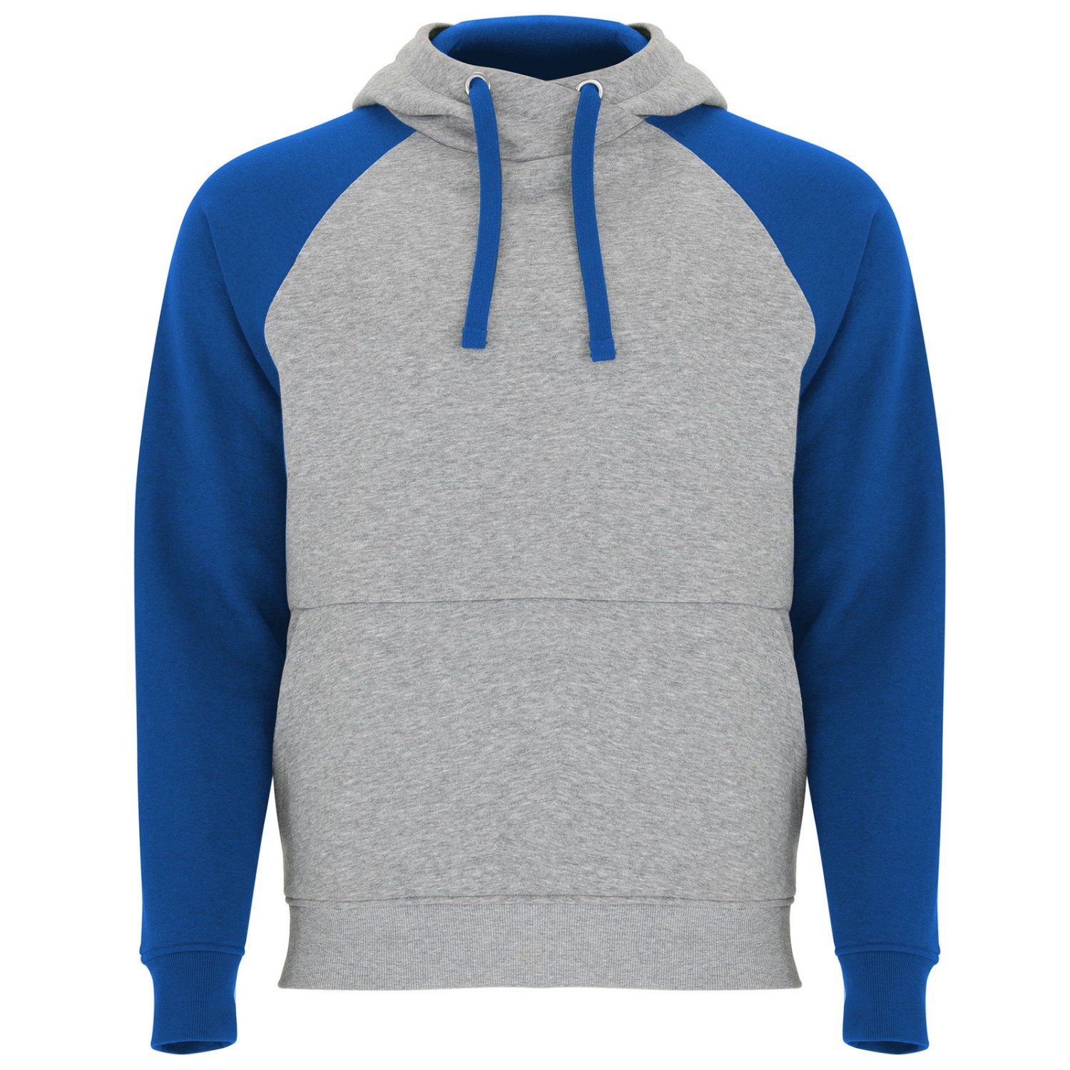 Hoodie BADET mit Druck Text Logo (Farbe: Dunkelgrün Grau Größe: XL) Blau Grau