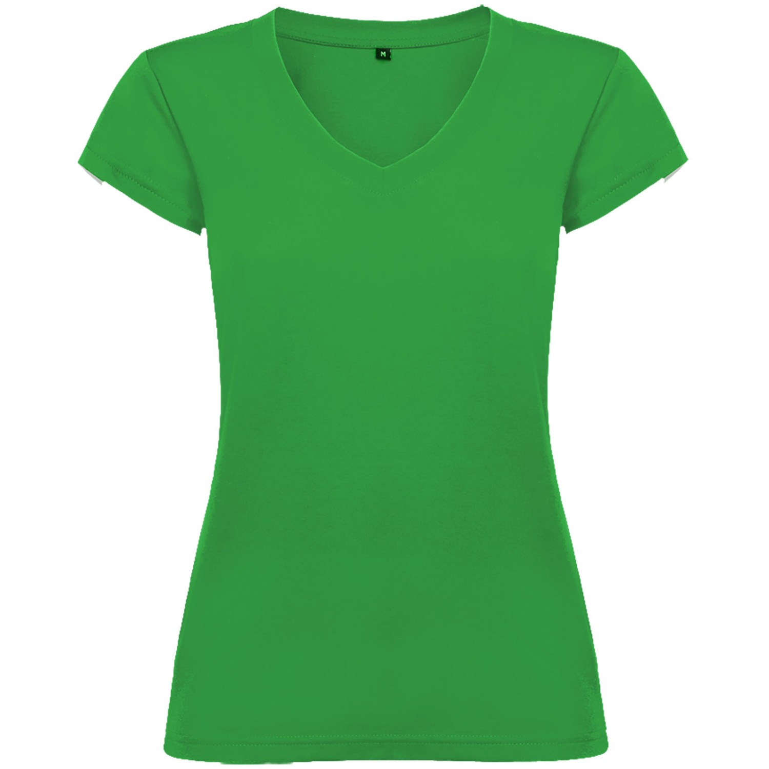 0. Foto Shirt VICTORIA V-Ausschnitt Grün Ladies Größe L mit Druck