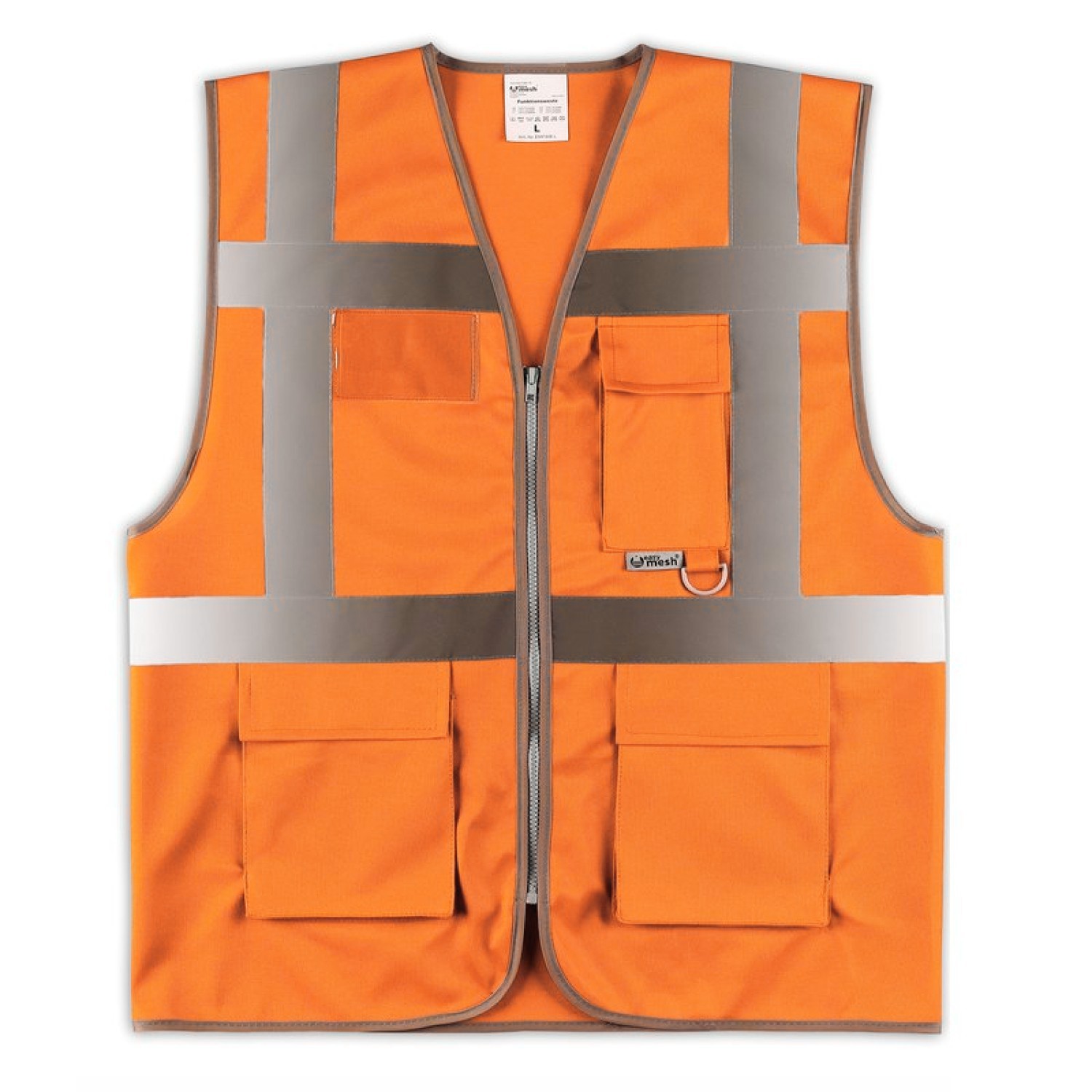 Warnweste FUNCTION mit Druck schwarz Größe 5XL orange