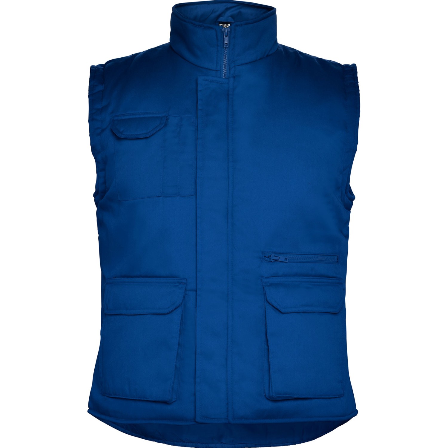 Weste ALMANZOR Rot Arbeitsweste warm Größe XL mit Druck blau