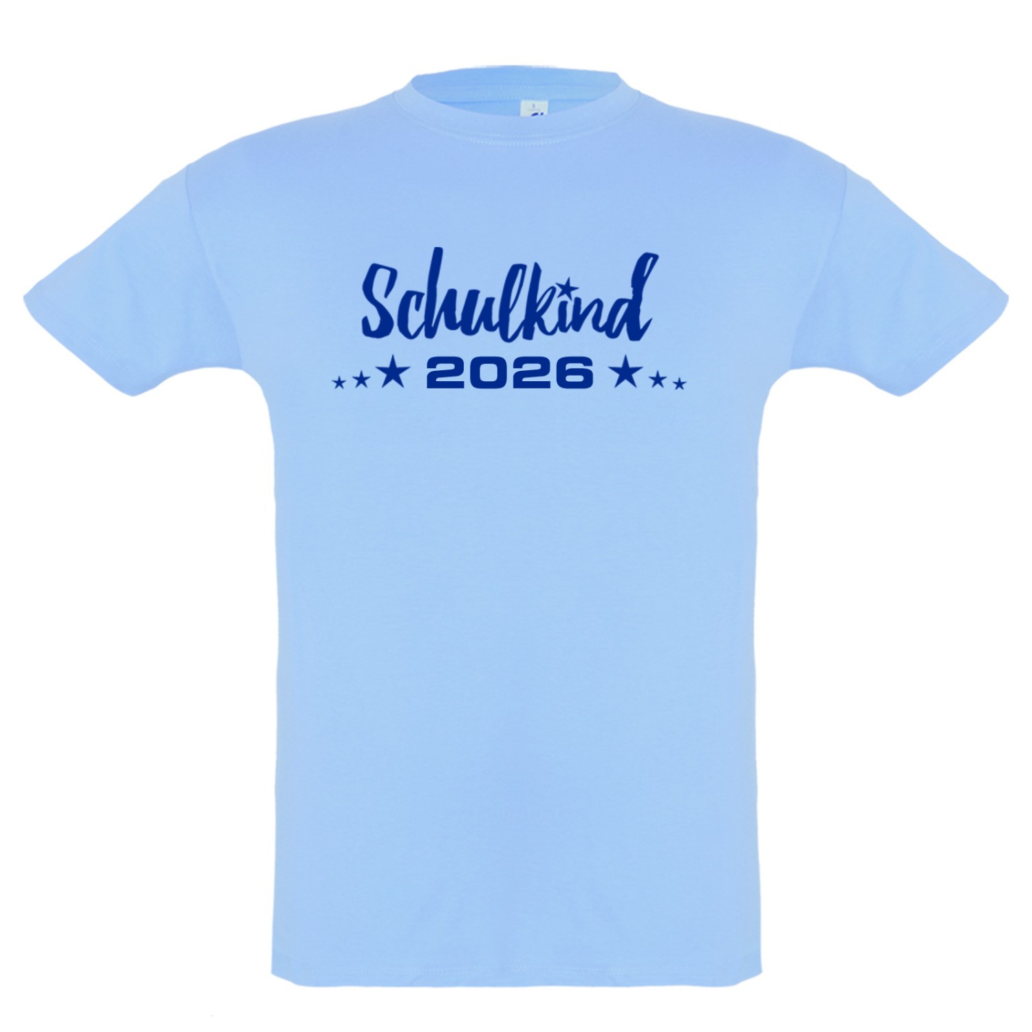 0. Foto Schulkind 2026 T-Shirt Kinder Schulanfang Einschulung Geschenk (Farbe: skyblau Größe: 118/128)